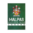 Irish Garden Flag, Malpas Family Crest Shamrock Yard Flag A9