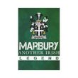 Irish Garden Flag, Marbury Family Crest Shamrock Yard Flag A9