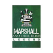 Irish Garden Flag, Marshall Family Crest Shamrock Yard Flag A9