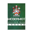 Irish Garden Flag, Mcdermot Family Crest Shamrock Yard Flag A9