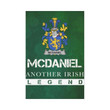 Irish Garden Flag, Mcdaniel Or Daniel Family Crest Shamrock Yard Flag A9