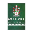 Irish Garden Flag, Mcdevitt Family Crest Shamrock Yard Flag A9
