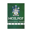 Irish Garden Flag, Mcelroy Or Gilroy Family Crest Shamrock Yard Flag A9
