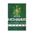 Irish Garden Flag, Mcmanus Family Crest Shamrock Yard Flag A9