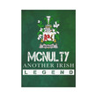 Irish Garden Flag, Mcnulty Family Crest Shamrock Yard Flag A9