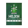 Irish Garden Flag, Meldon Or Muldoon Family Crest Shamrock Yard Flag A9