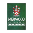 Irish Garden Flag, Merwood Family Crest Shamrock Yard Flag A9