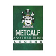 Irish Garden Flag, Metcalf Or Metcalfe Family Crest Shamrock Yard Flag A9