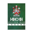 Irish Garden Flag, Minchin Family Crest Shamrock Yard Flag A9