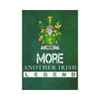 Irish Garden Flag, More Or O'More Family Crest Shamrock Yard Flag A9