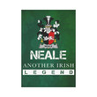 Irish Garden Flag, Neale Family Crest Shamrock Yard Flag A9