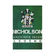 Irish Garden Flag, Nicholson Family Crest Shamrock Yard Flag A9