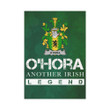 Irish Garden Flag, O'Hora  Family Crest Shamrock Yard Flag A9