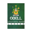 Irish Garden Flag, Odell Family Crest Shamrock Yard Flag A9
