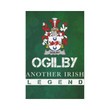 Irish Garden Flag, Ogilby Family Crest Shamrock Yard Flag A9