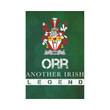 Irish Garden Flag, Orr Family Crest Shamrock Yard Flag A9