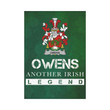 Irish Garden Flag, Owens Family Crest Shamrock Yard Flag A9