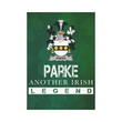 Irish Garden Flag, Parke Family Crest Shamrock Yard Flag A9