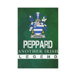 Irish Garden Flag, Peppard Family Crest Shamrock Yard Flag A9