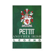 Irish Garden Flag, Pettit Family Crest Shamrock Yard Flag A9