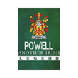 Irish Garden Flag, Powell Family Crest Shamrock Yard Flag A9