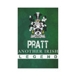 Irish Garden Flag, Pratt Family Crest Shamrock Yard Flag A9