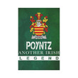 Irish Garden Flag, Poyntz Family Crest Shamrock Yard Flag A9