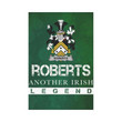 Irish Garden Flag, Roberts Family Crest Shamrock Yard Flag A9