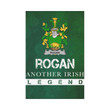 Irish Garden Flag, Rogan Or O'Rogan Family Crest Shamrock Yard Flag A9