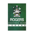 Irish Garden Flag, Rogers Family Crest Shamrock Yard Flag A9