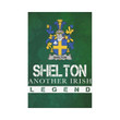 Irish Garden Flag, Shelton Family Crest Shamrock Yard Flag A9