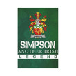Irish Garden Flag, Simpson Family Crest Shamrock Yard Flag A9