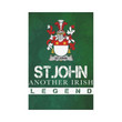 Irish Garden Flag, St.John Family Crest Shamrock Yard Flag A9