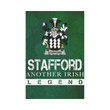 Irish Garden Flag, Stafford Family Crest Shamrock Yard Flag A9