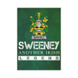Irish Garden Flag, Sweeney  Family Crest Shamrock Yard Flag A9