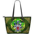 Irish Handbags, Aldborough Family Crest Handbags  Shamrock Tote Bag Large Size A7