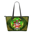 Irish Handbags, Aldworth Family Crest Handbags  Shamrock Tote Bag Small Size A7