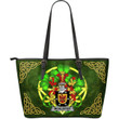 Irish Handbags, Alister or McAlister Family Crest Handbags  Shamrock Tote Bag Large Size A7