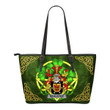 Irish Handbags, Alister or McAlister Family Crest Handbags  Shamrock Tote Bag Small Size A7