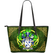 Irish Handbags, Auchmuty Family Crest Handbags  Shamrock Tote Bag Large Size A7