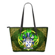 Irish Handbags, Auchmuty Family Crest Handbags  Shamrock Tote Bag Small Size A7