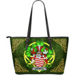Irish Handbags, Barrett Family Crest Handbags  Shamrock Tote Bag Large Size A7