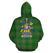 Stopford Ireland Hoodie Irish National Tartan (Pullover) | Women & Men | Over 1400 Crests