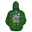 Bagnall Ireland Hoodie Irish National Tartan (Pullover) | Women & Men | Over 1400 Crests