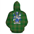 Bagot Ireland Hoodie Irish National Tartan (Pullover) | Women & Men | Over 1400 Crests