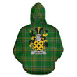 Bellew Ireland Hoodie Irish National Tartan (Pullover) | Women & Men | Over 1400 Crests