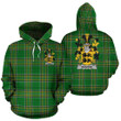 Rourke or O'Rourke Ireland Hoodie Irish National Tartan (Pullover) | Women & Men | Over 1400 Crests