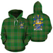 Shinnick Ireland Hoodie Irish National Tartan (Pullover) | Women & Men | Over 1400 Crests