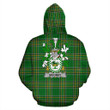 Mooney or O'Mooney Ireland Hoodie Irish National Tartan (Pullover) | Women & Men | Over 1400 Crests