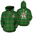 Flannery or O'Flannery Ireland Hoodie Irish National Tartan (Pullover) | Women & Men | Over 1400 Crests
